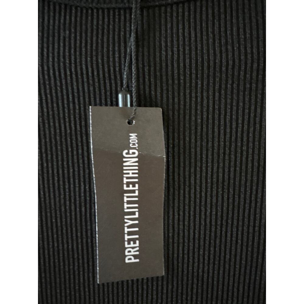 NWT Pretty little thing basic black ribbed long sleeve dress 6 - Picture 9 of 11